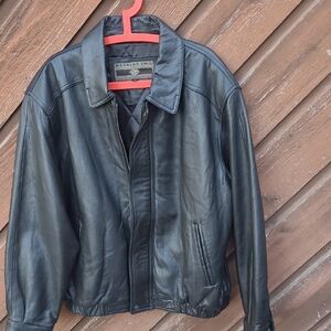 Like New Members Only Black Leather Jacket